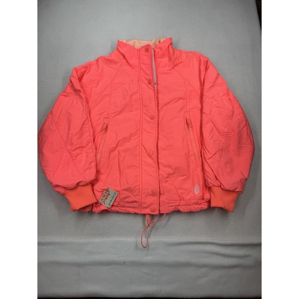 Free People Movement Women's Field Tripper Jacket Neon Coral Large NWT $198 MSRP